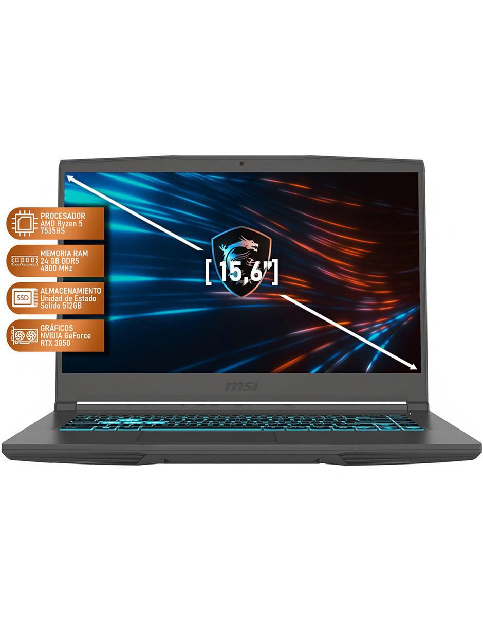 Laptop gamer Thin A15 15.6 pulgadas Full HD AMD Ryzen 5 NVIDIA GeForce RTX 3050 24 GB RAM 512 GB SSD 2