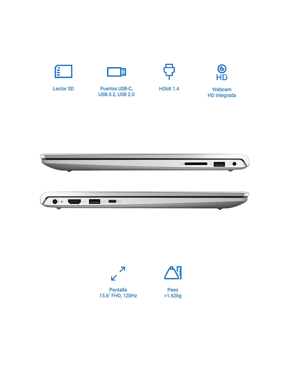 Laptop Thin & Light DC 15250 15.6 pulgadas Full HD Intel Core i7 Intel UHD Graphics 16 GB RAM 1 TB SSD 4