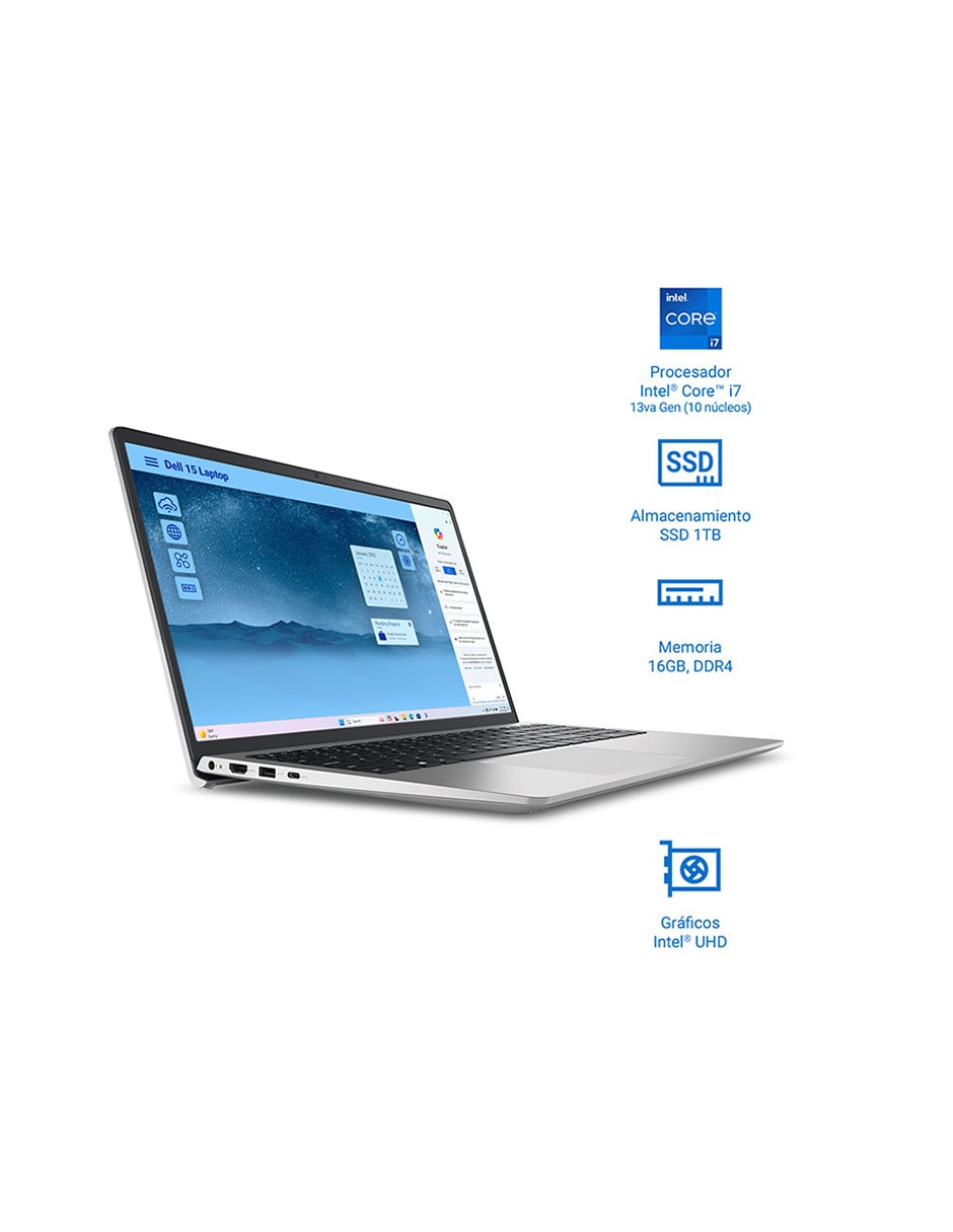 Laptop Thin & Light DC 15250 15.6 pulgadas Full HD Intel Core i7 Intel UHD Graphics 16 GB RAM 1 TB SSD 5