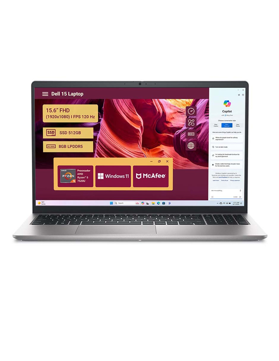 Laptop Thin & Light DC15255 15.6 pulgadas Full HD AMD Ryzen 5 Integradas 8 GB RAM 512 GB SSD