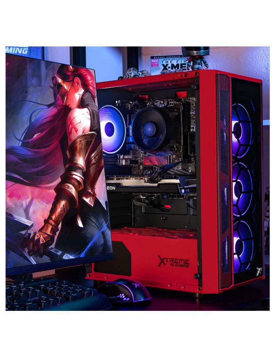 Computadora gamer XTPCR732GBRX6600MKR 27 pulgadas Full HD AMD Ryzen 7 AMD Radeon RX 6600 32 GB RAM 1 TB SSD 6