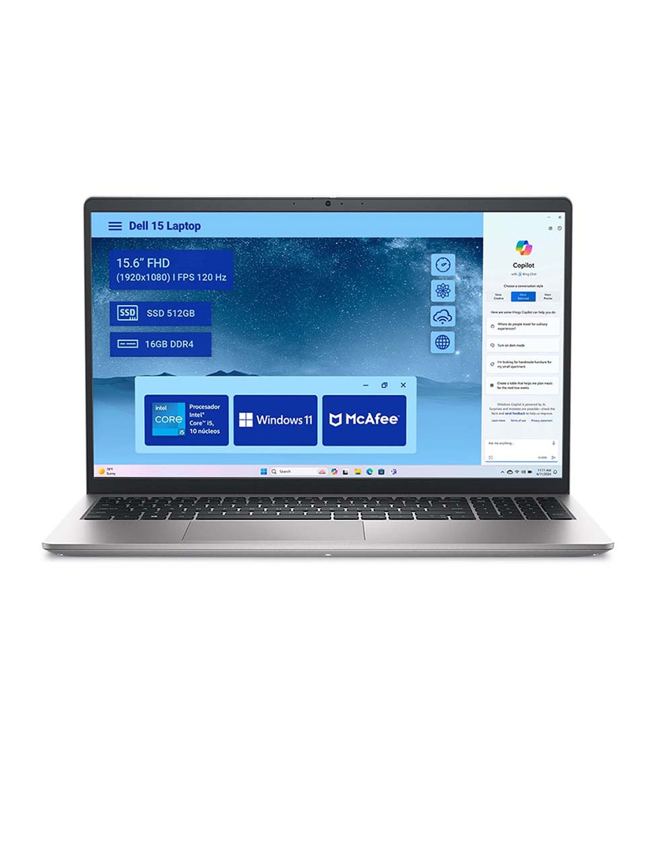 Laptop thin & light DC15250 15.6 pulgadas Full HD Intel Core i5 Intel UHD 16 GB RAM 512 GB SSD