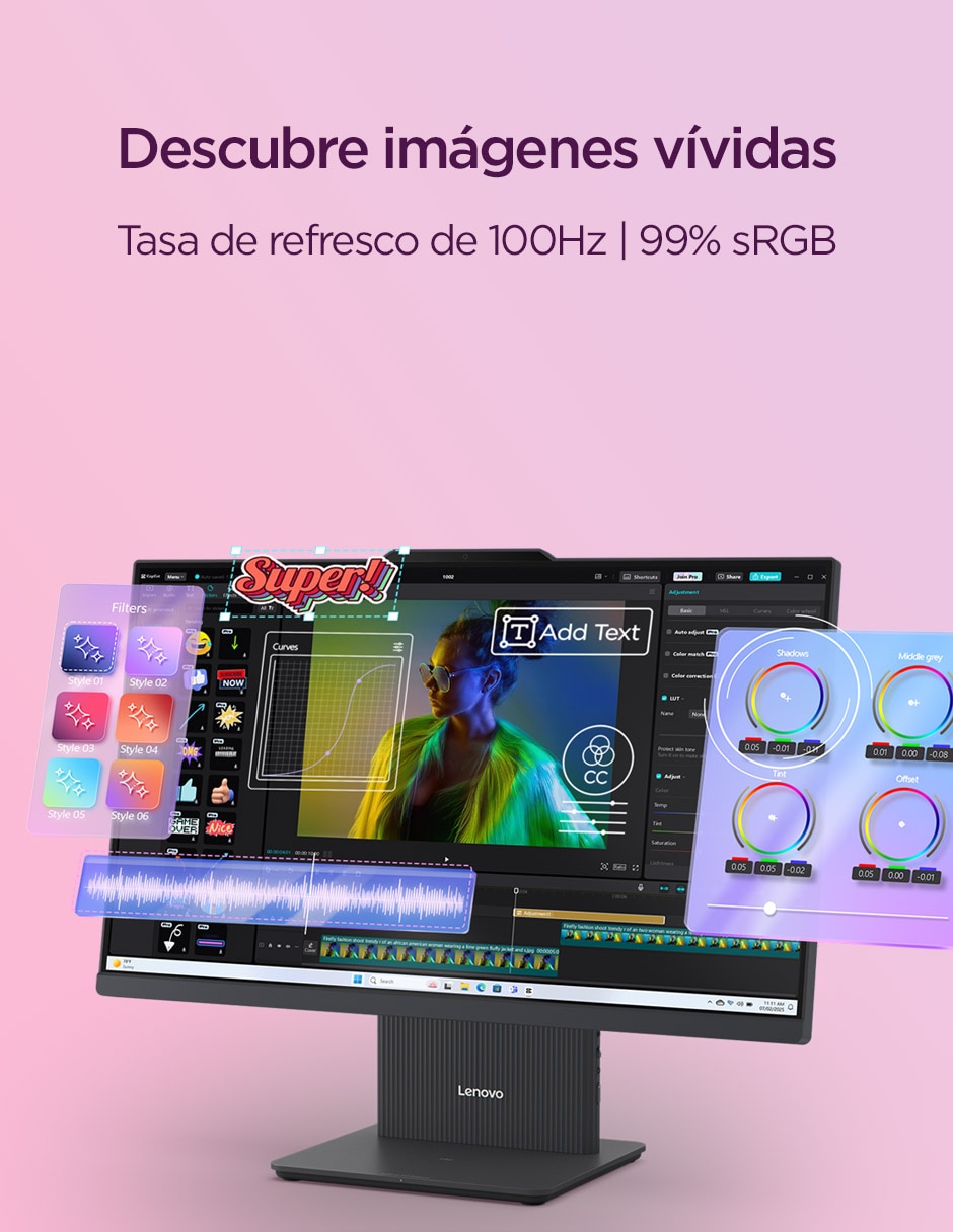 Computadora all in one IdeaCentre 23.8 pulgadas Full HD Intel Core i5 8 GB RAM 512 GB SSD 4