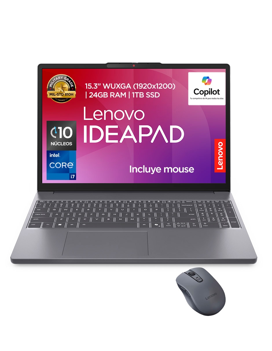 Laptop 83K100BQLM 15.3 pulgadas WUXGA Intel Core i7 Integradas 24 GB RAM 1 TB SSD