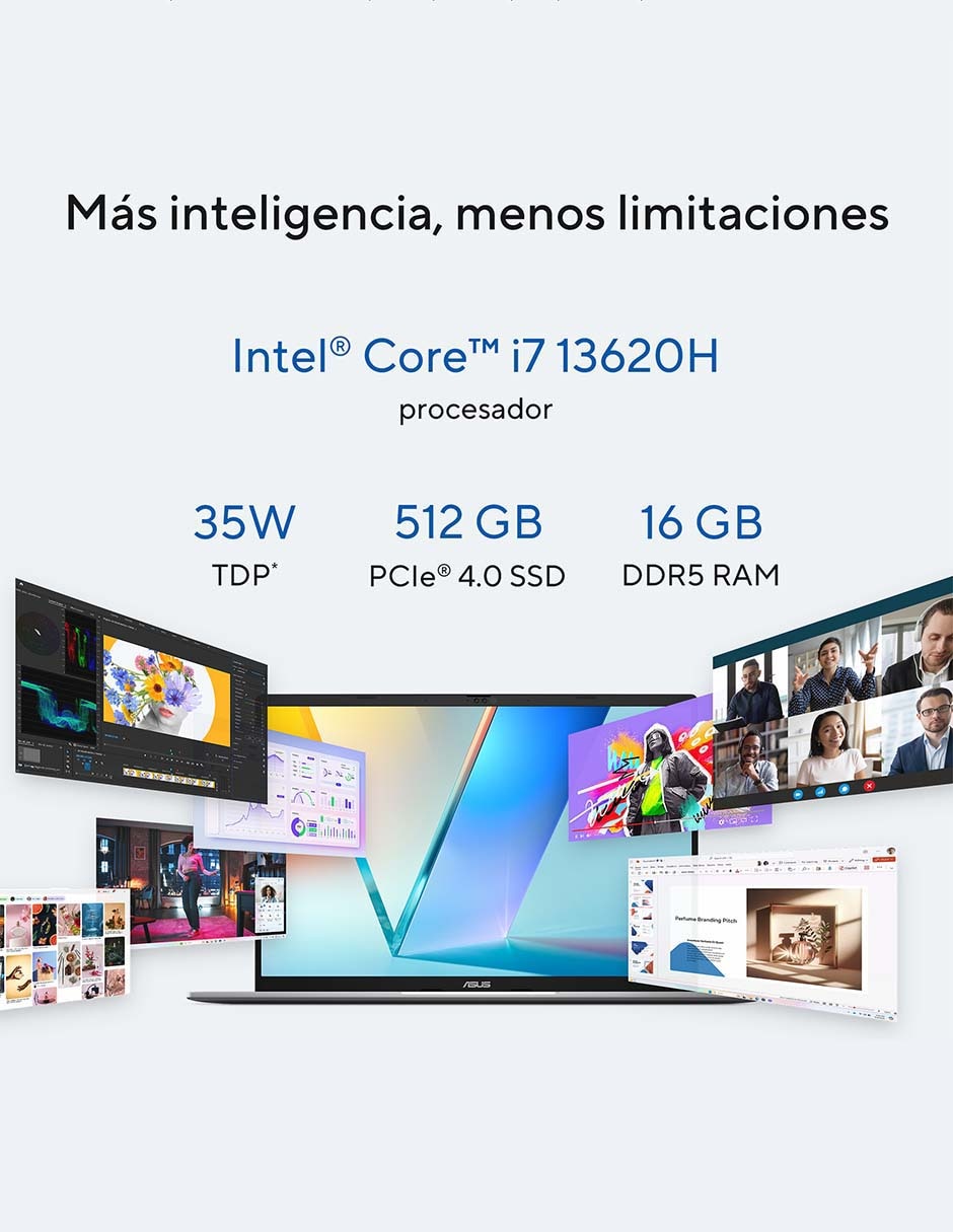 Laptop thin & light Vivobook S14 14 pulgadas WQXGA Snapdragon X Qualcomm Adreno 16 GB RAM 512 GB SSD 3