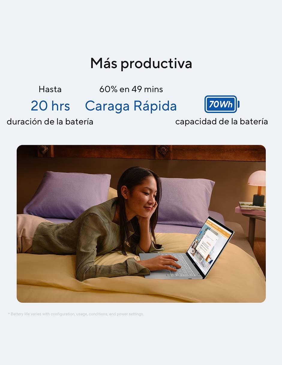 Laptop thin & light Vivobook S14 14 pulgadas WQXGA Snapdragon X Qualcomm Adreno 16 GB RAM 512 GB SSD 6