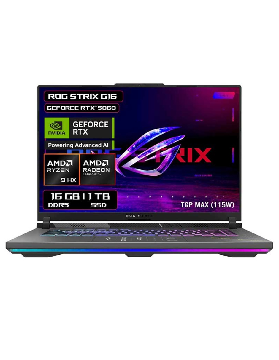Laptop gamer ROG Strix G16 16 pulgadas Full HD AMD Ryzen 9 NVIDIA GeForce RTX 5060 16 GB RAM 1 TB SSD