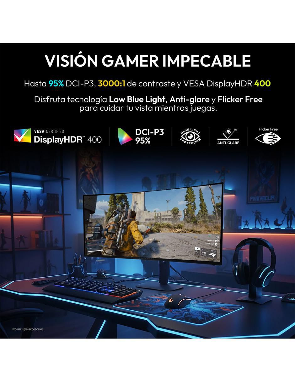 Monitor gamer VA WQHD 34 pulgadas AW3425DWM 8