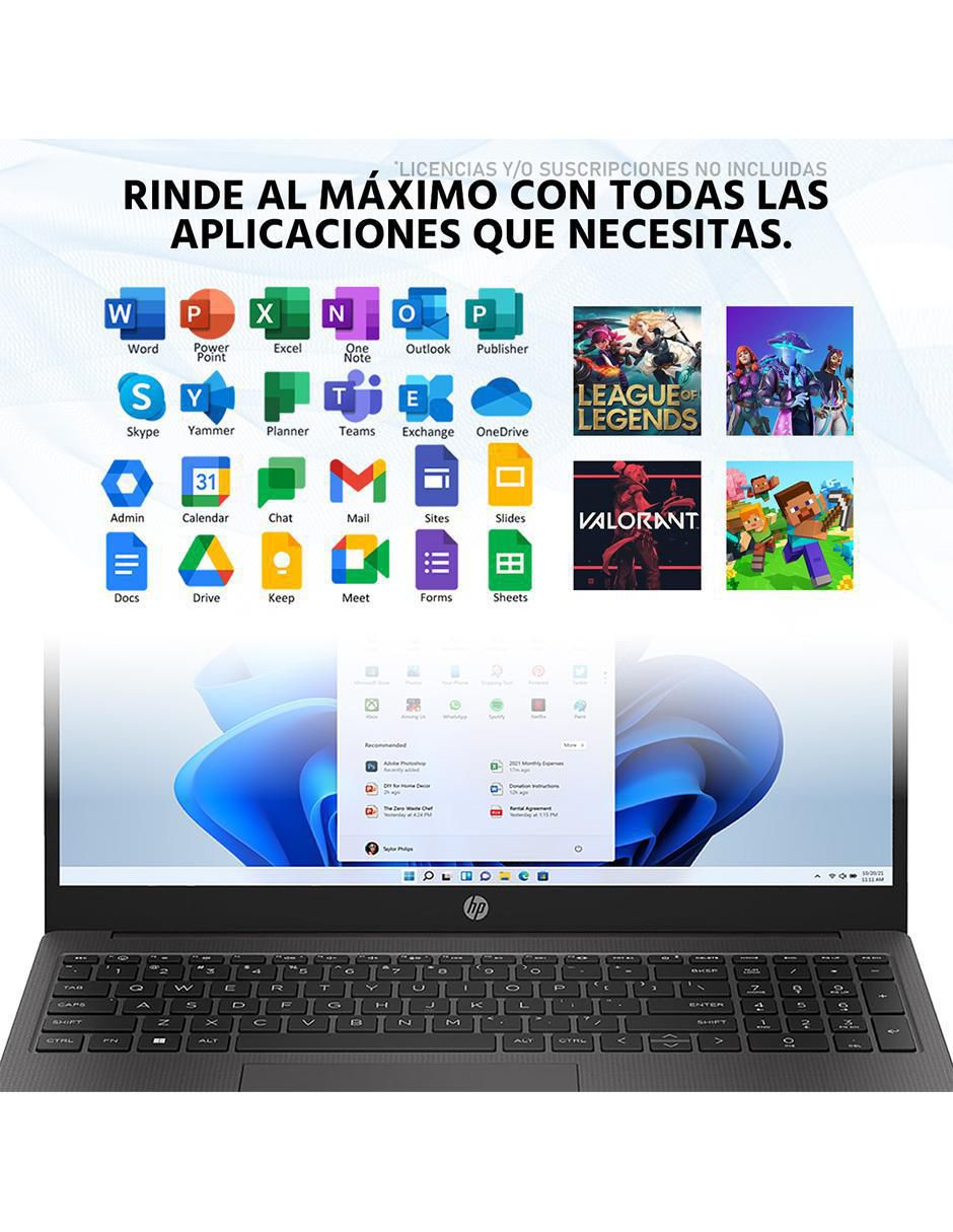 Laptop 255 G10 15.6 pulgadas hd intel core i3 intel uhd 16 gb ram 512 gb ssd 5