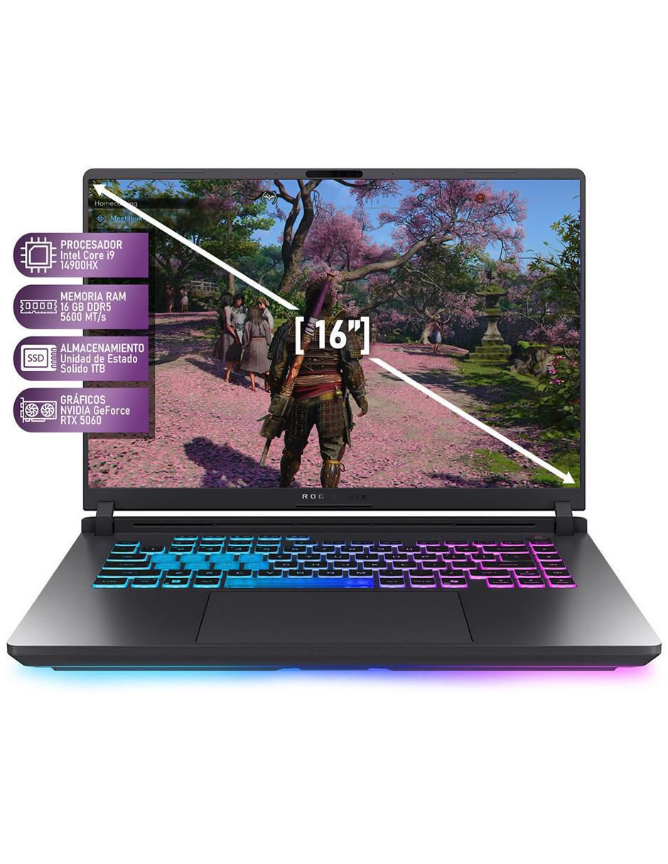 Laptop gamer Rog Strix G16 16 pulgadas Full HD+ Intel Core i9 NVIDIA Geforce RTX 5060 16 GB RAM 1 TB SSD 2
