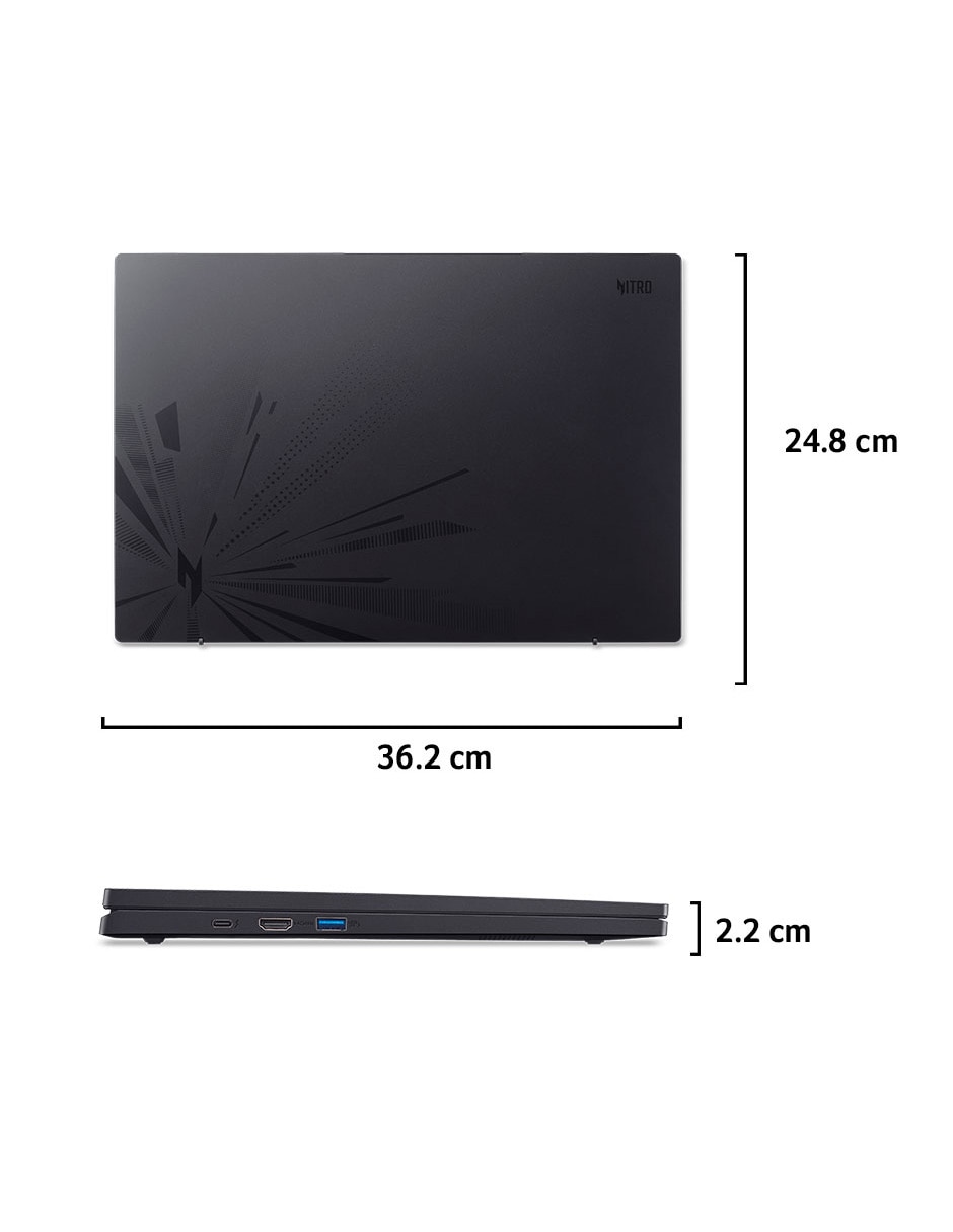 Laptop gamer Nitro Lite 16 16 pulgadas WUXGA Intel Core i7 NVIDIA GeForce RTX 4050 16 GB RAM 512 GB SSD 7