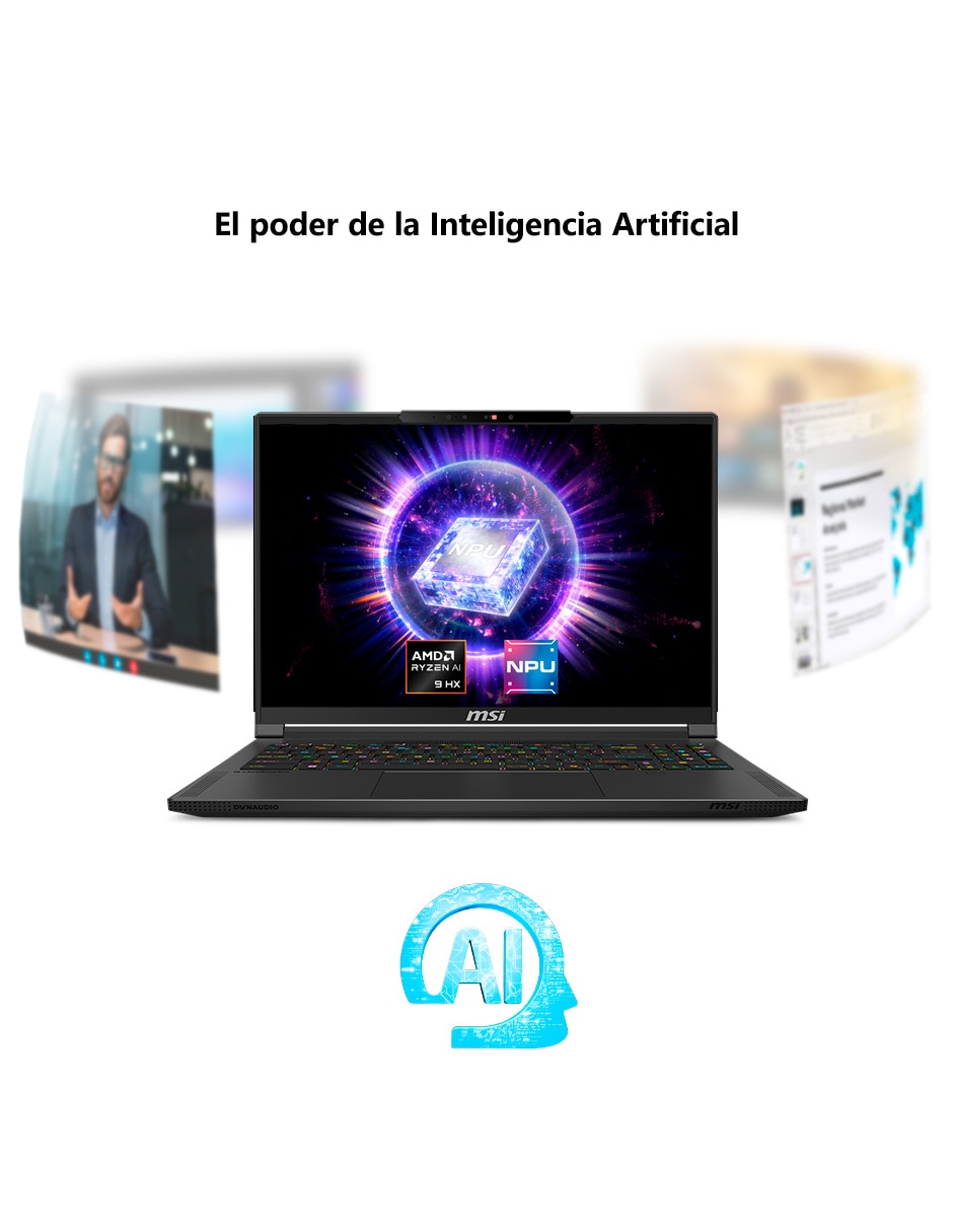 Laptop gamer Stealth A16 AI+ A3XWFG-020MX 16 pulgadas QHD+ AMD Ryzen AI 9 HX 370 NVIDIA GeForce RTX 5060 32 GB RAM 1 TB SSD 2
