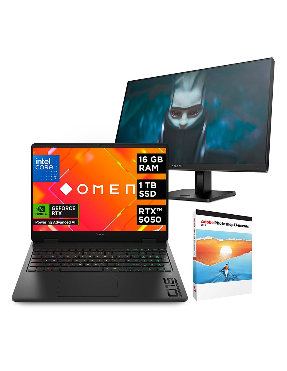 Laptop gamer Omen 16-AM0015LA 16 pulgadas 2K Intel Core i7 NVIDIA GeForce RTX 5050 16 GB RAM 1 TB SSD