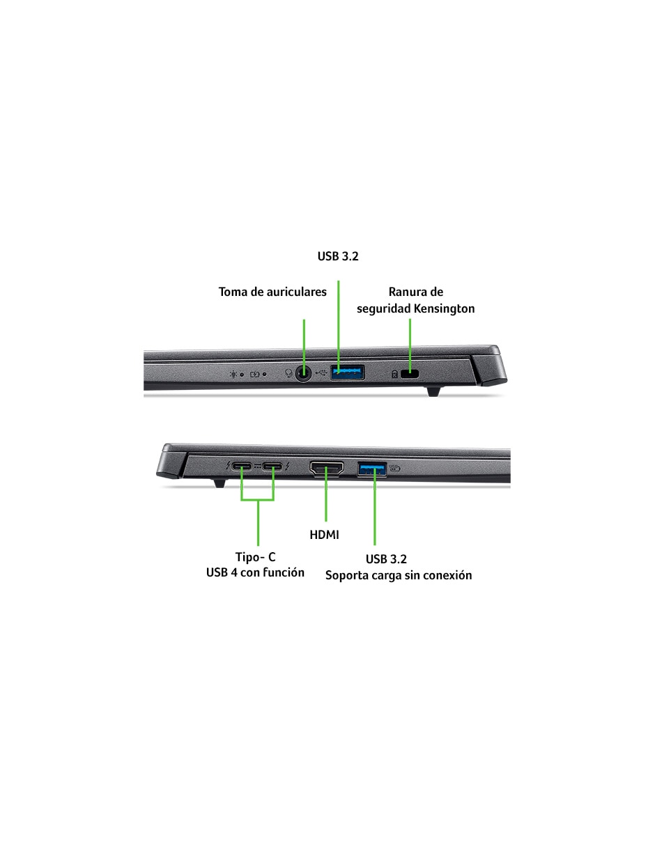 Laptop thin & light touch Aspire 14 ai 14 pulgadas wuxga intel core ultra 7 256V intel arc 16 GB RAM 1 tb ssd 4