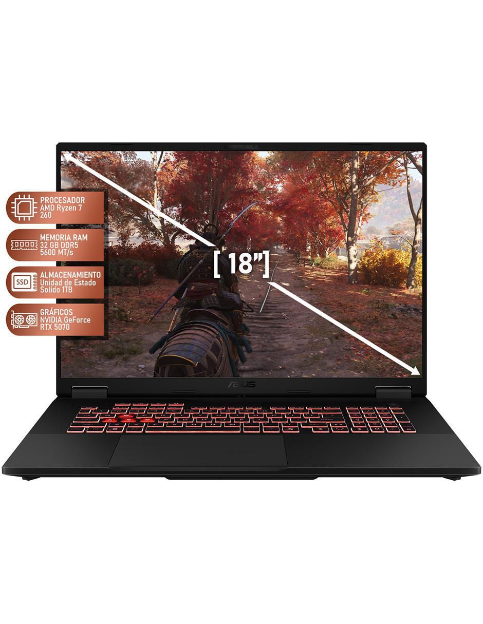 Laptop gamer TUF Gaming A18 18 pulgadas WQXGA Amd Ryzen 7 Nvidia GeForce RTX 5070 32 gb ram 1 TD SSD 2