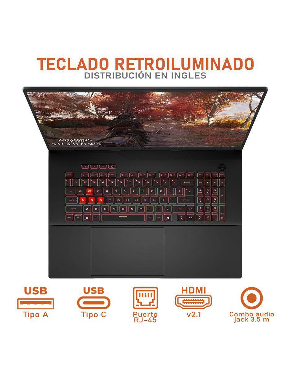 Laptop gamer TUF Gaming A18 18 pulgadas WQXGA Amd Ryzen 7 Nvidia GeForce RTX 5070 32 gb ram 1 TD SSD 4