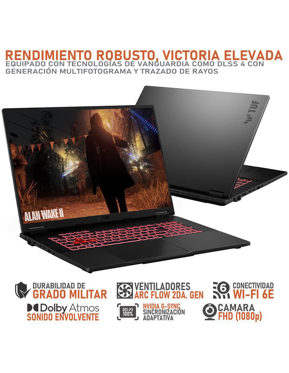 Laptop gamer TUF Gaming A18 18 pulgadas WQXGA Amd Ryzen 7 Nvidia GeForce RTX 5070 64 GB Ram 1 TB SSD 3