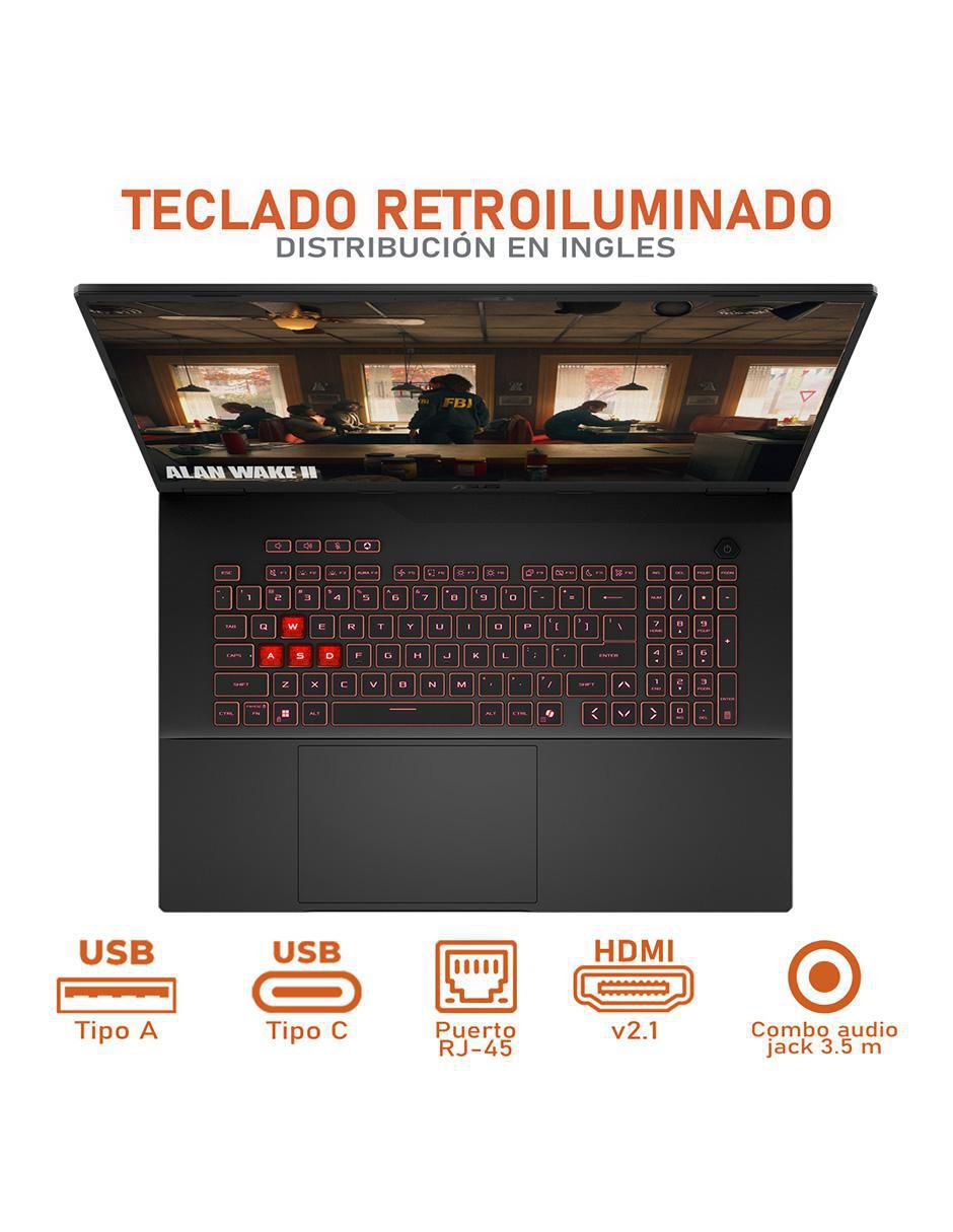 Laptop gamer TUF Gaming A18 18 pulgadas WQXGA Amd Ryzen 7 Nvidia GeForce RTX 5070 64 GB Ram 1 TB SSD 4