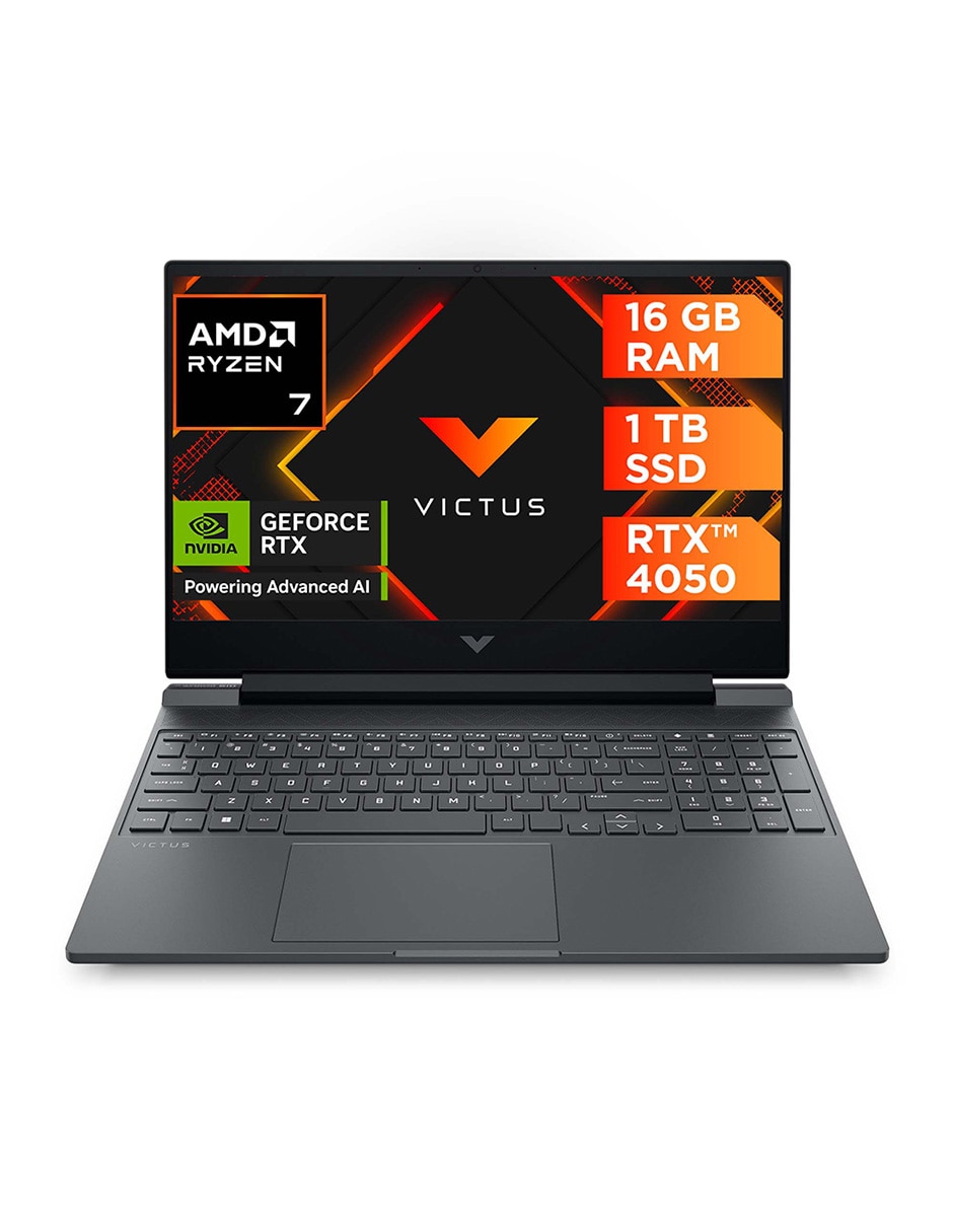 Laptop gamer Victus 15-fb3703la 15.6 pulgadas full HD amd ryzen 7 nvidia geforce rtx 4050 16 GB RAM 1 TB SSD 2
