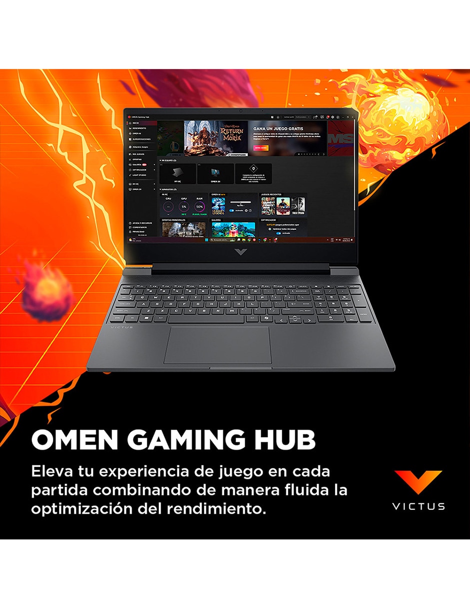 Laptop gamer Victus 15-fb3703la 15.6 pulgadas full HD amd ryzen 7 nvidia geforce rtx 4050 16 GB RAM 1 TB SSD 6