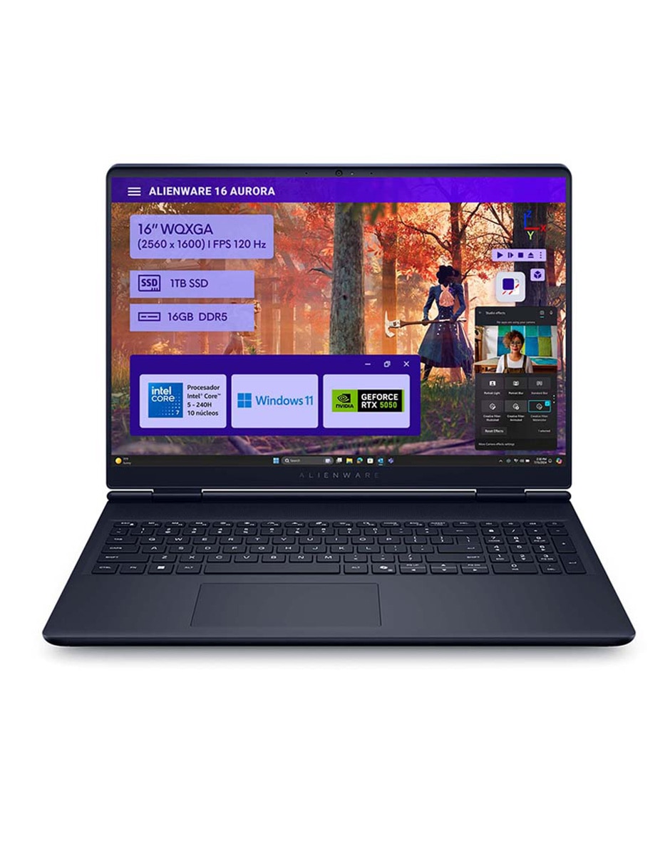 Laptop gamer Alienware NB AC16250 16 pulgadas WQXGA Intel Core 7 240H NVIDIA GeForce RTX 5050 16 GB RAM 1 TB SSD