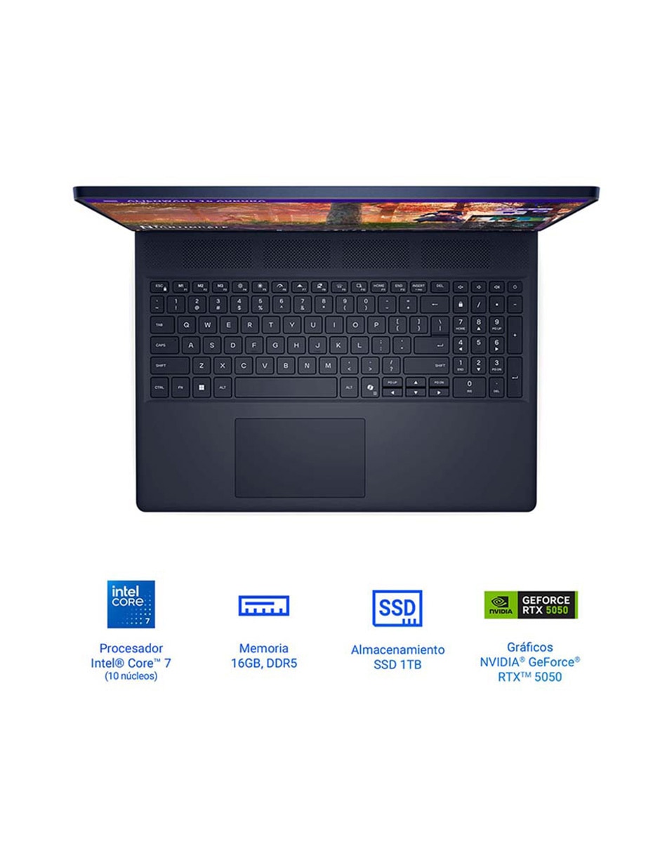 Laptop gamer Alienware NB AC16250 16 pulgadas WQXGA Intel Core 7 240H NVIDIA GeForce RTX 5050 16 GB RAM 1 TB SSD 6