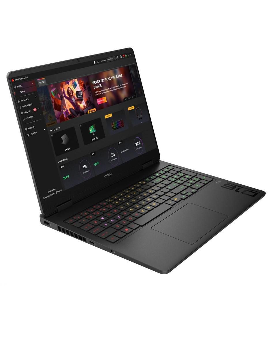 Laptop gamer Omen 16 AM0073DX 16 pulgadas 2K Intel Core Ultra 7 255H Nvidia GeForce RTX 5060 16 GB Ram 1 TB SSD 2