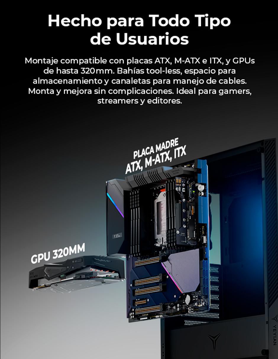 Kit de gabinete gamer Edge YCM-Apedg-G1 5