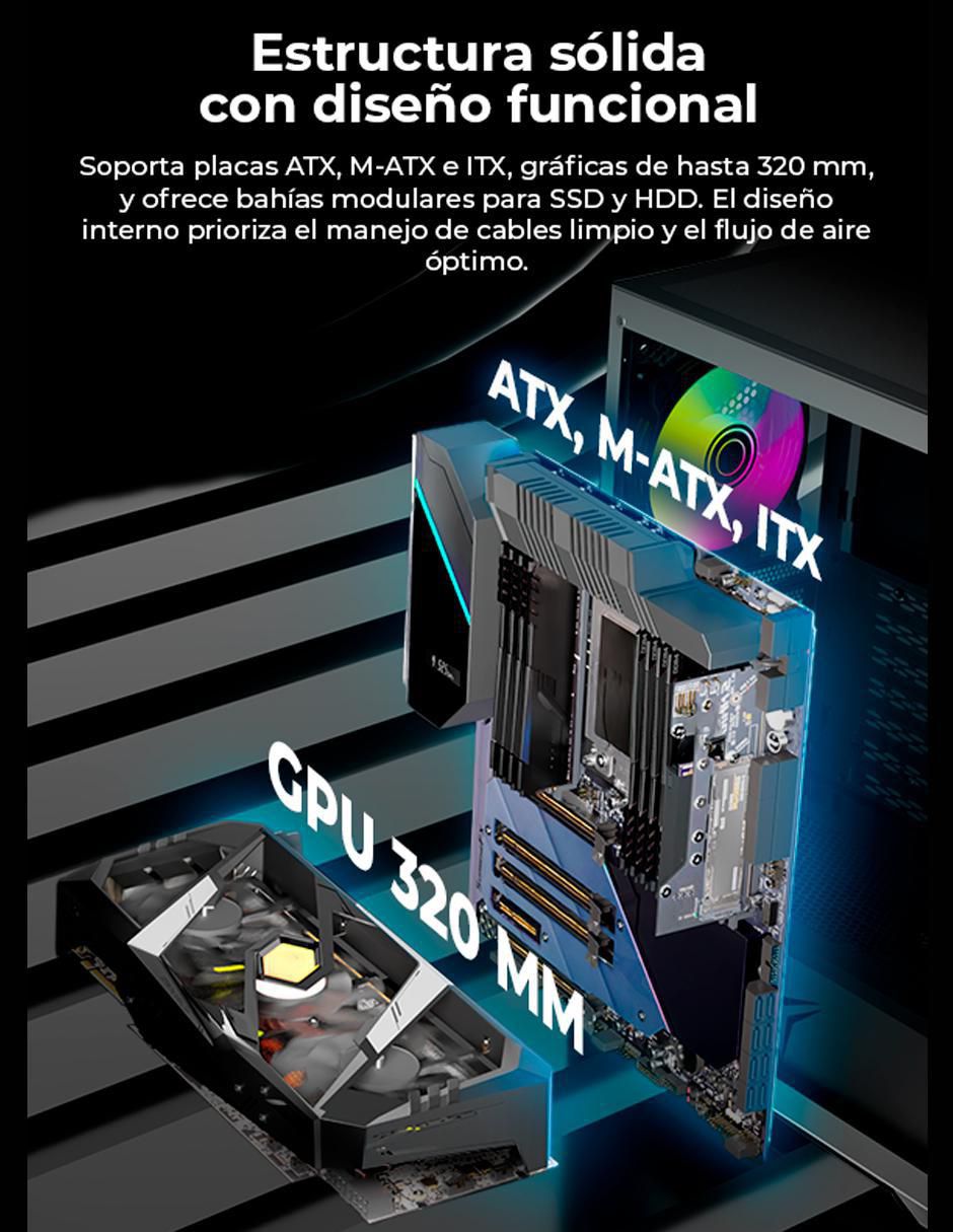 Kit de gabinete gamer YCM-Apvau-G1 Vault 5