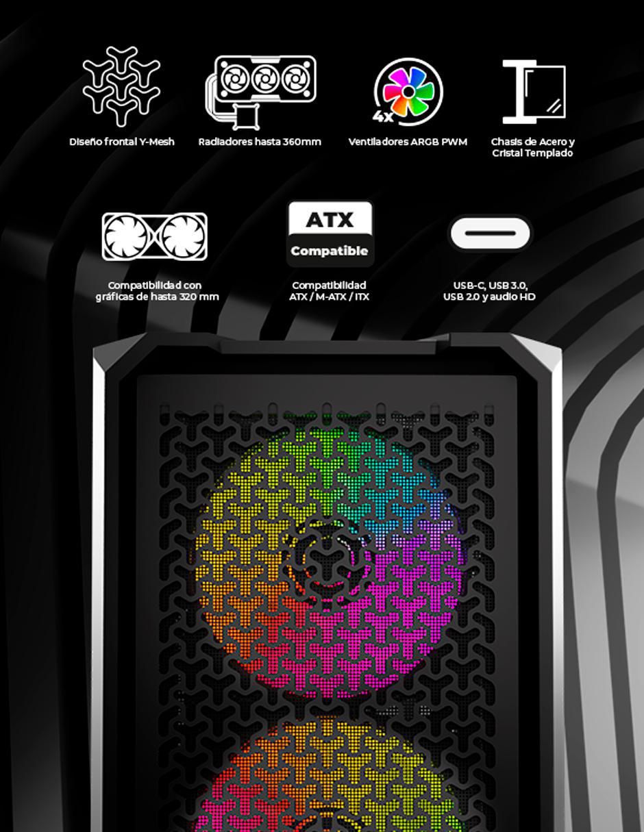 Kit de gabinete gamer YCM-Apvau-G1 Vault 6