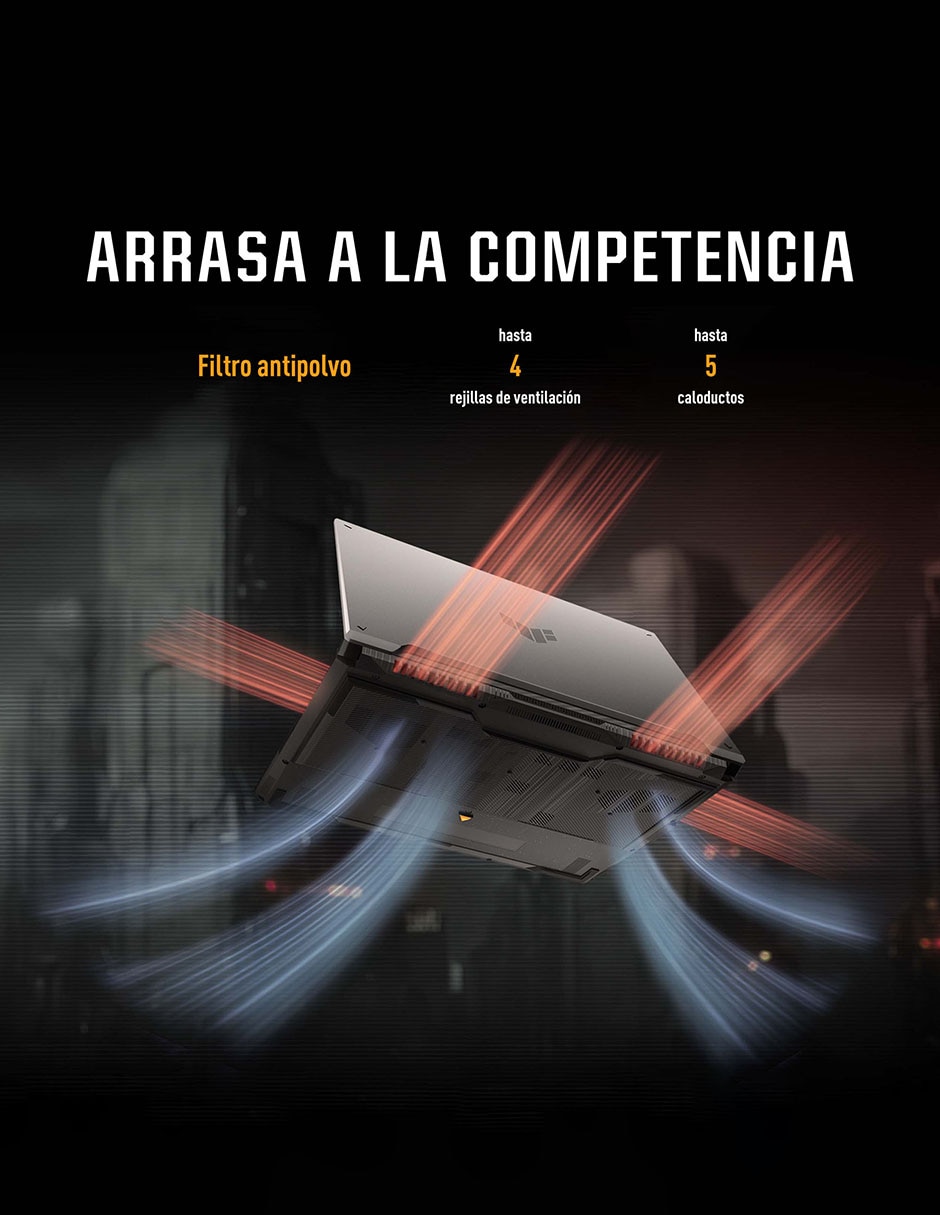 Laptop gamer TUF gaming a16 16 pulgadas wuxga amd ryzen 7 nvidia geforce rtx 4050 16 gb ram 512 gb ssd 4