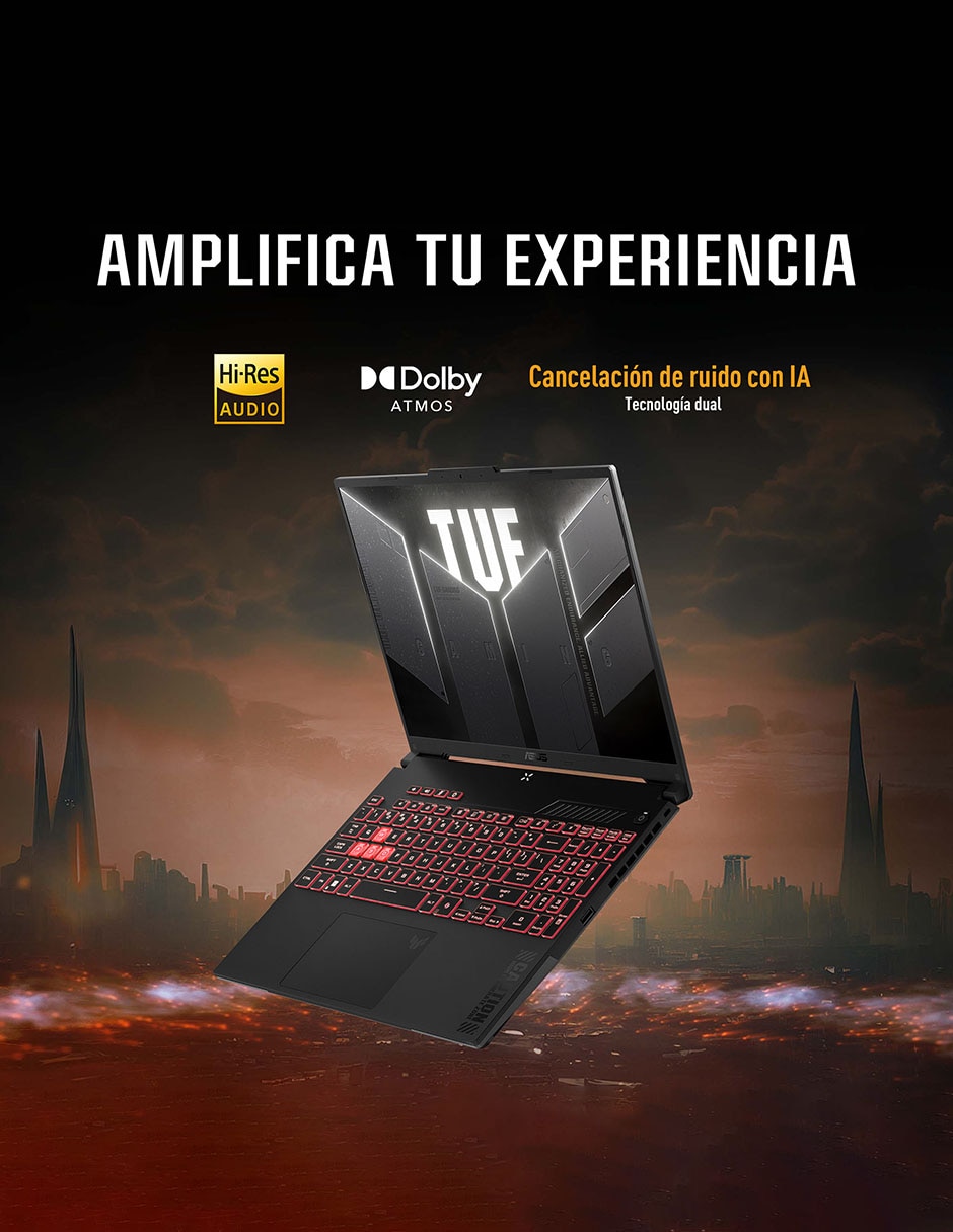 Laptop gamer TUF gaming a16 16 pulgadas wuxga amd ryzen 7 nvidia geforce rtx 4050 16 gb ram 512 gb ssd 6