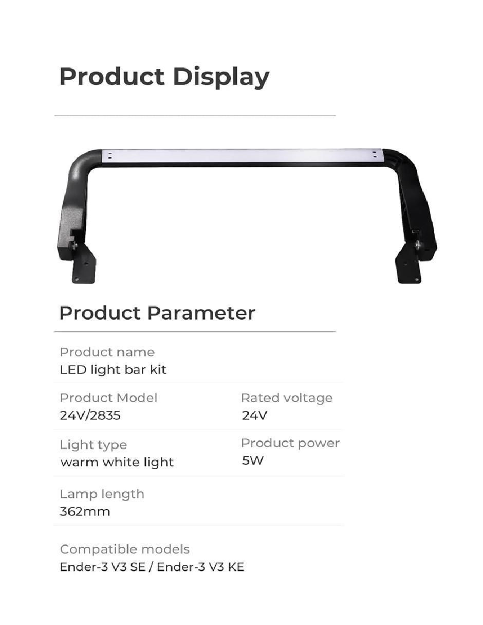 Impresora 3d Barra Luces Led alámbrica 3