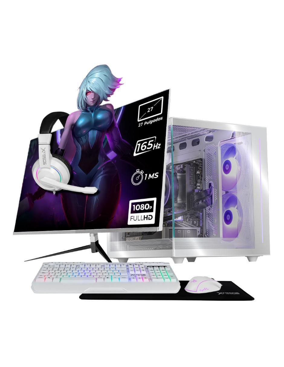 Computadora gamer XTBRR732GB5060MTPW 27 pulgadas Full HD AMD Ryzen 7 NVIDIA GeForce RTX 5060 32 GB RAM 1 TB SSD