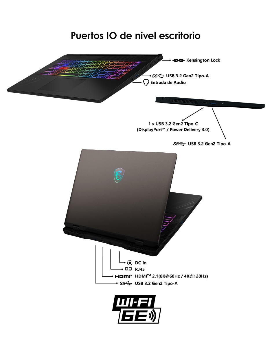 Laptop gamer Crosshair A17 HX D8WFKG-046MX 17 pulgadas QHD+ AMD Ryzen 7 NVIDIA GeForce RTX 5060 16 GB RAM 1 TB SSD 8