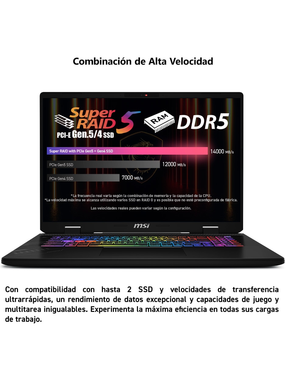 Laptop gamer Crosshair A17 HX D8WGKG-045MX 17 pulgadas QHD+ AMD Ryzen 9 NVIDIA GeForce RTX 5070 32 GB RAM 1 TB SSD 4