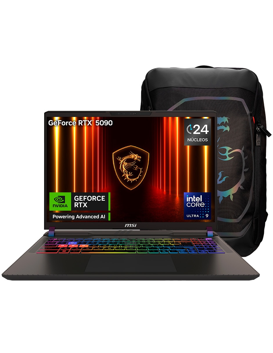 Laptop gamer Vector 16 HX AI A2XWJG-652MX 16 pulgadas QHD+ Intel Core Ultra 9 NVIDIA GeForce RTX 5090 64 GB RAM 2 TB SSD