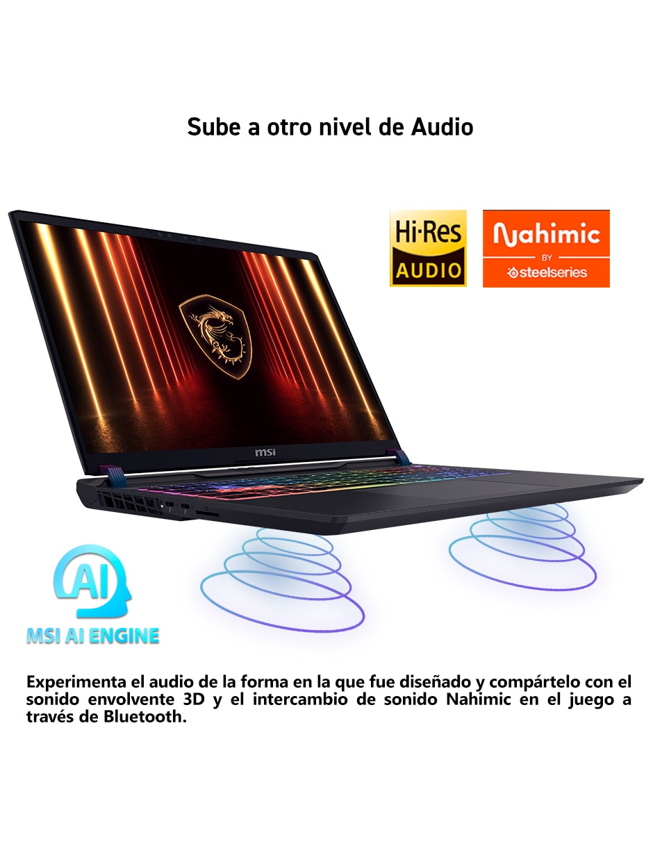 Laptop gamer Vector 16 HX AI A2XWJG-652MX 16 pulgadas QHD+ Intel Core Ultra 9 NVIDIA GeForce RTX 5090 64 GB RAM 2 TB SSD 5