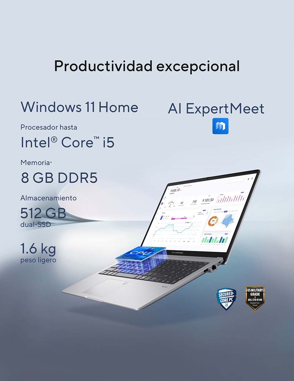 Laptop thin & light P1503CVA-i58G512-H1 15.6 pulgadas Full HD Intel Core I5 Intel UHD Graphics 8 GB Ram 512 GB SSD 10
