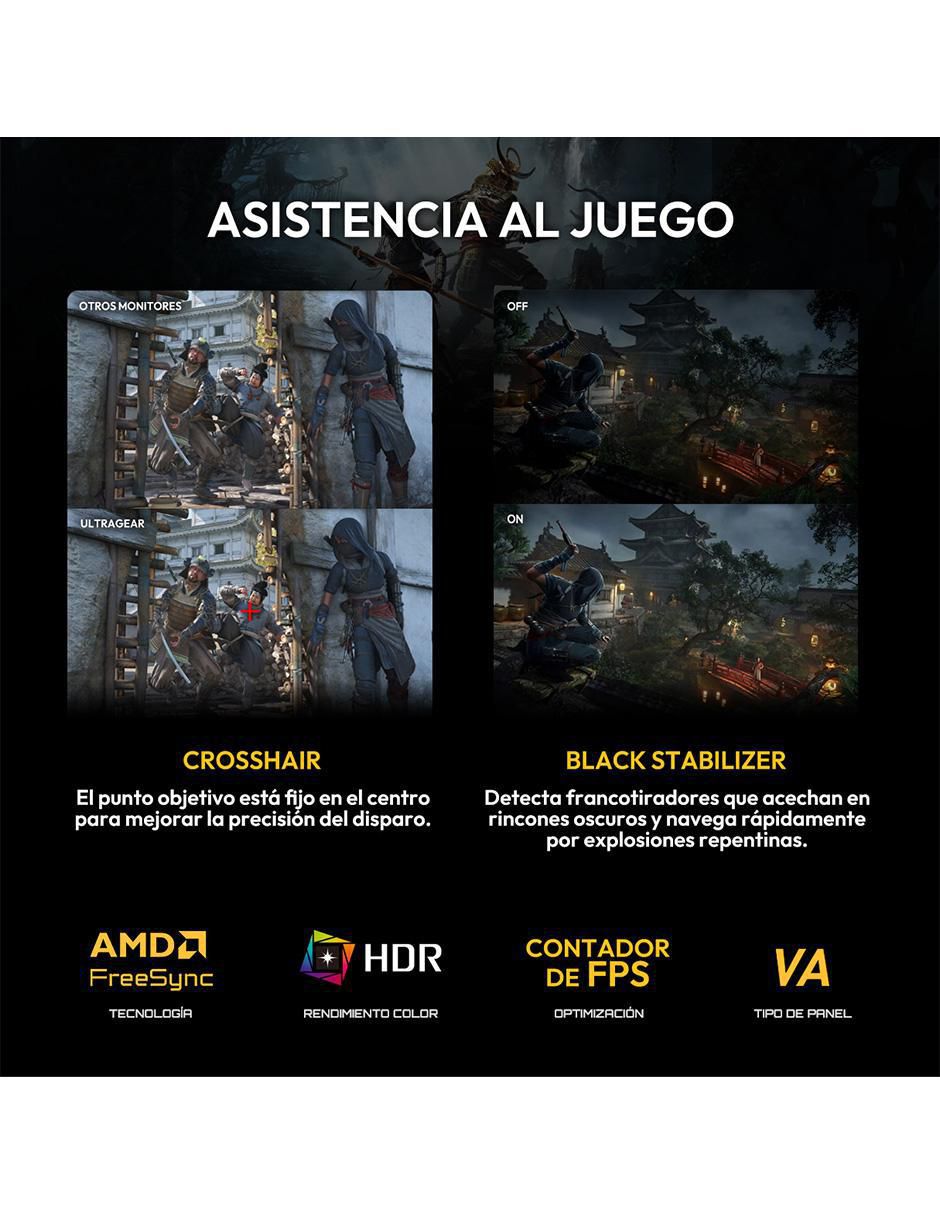 Monitor gamer UltraGear VA QHD 32 pulgadas 32GS60QC-B 4