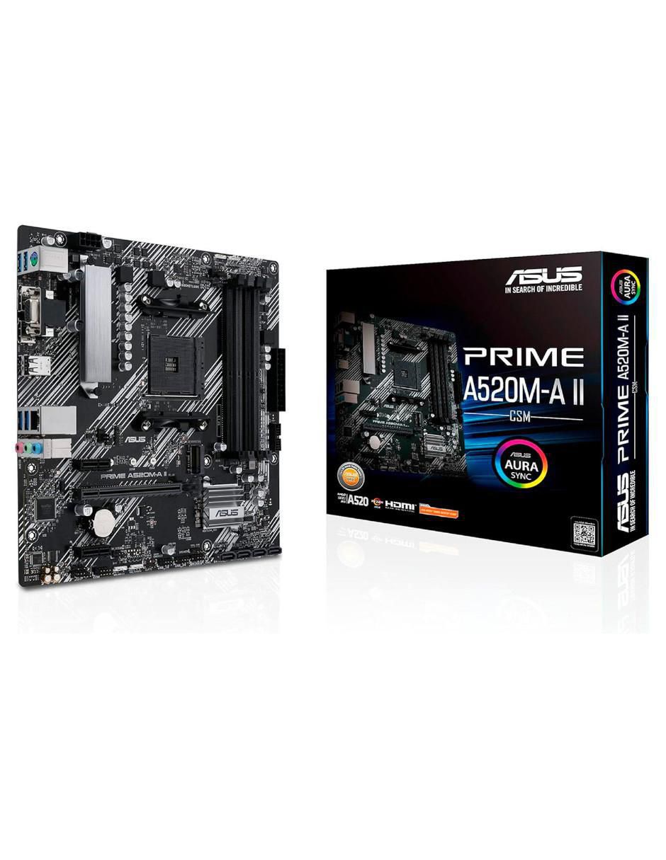 Tarjeta madre prime a520m-k/csm compatible con procesador AMD