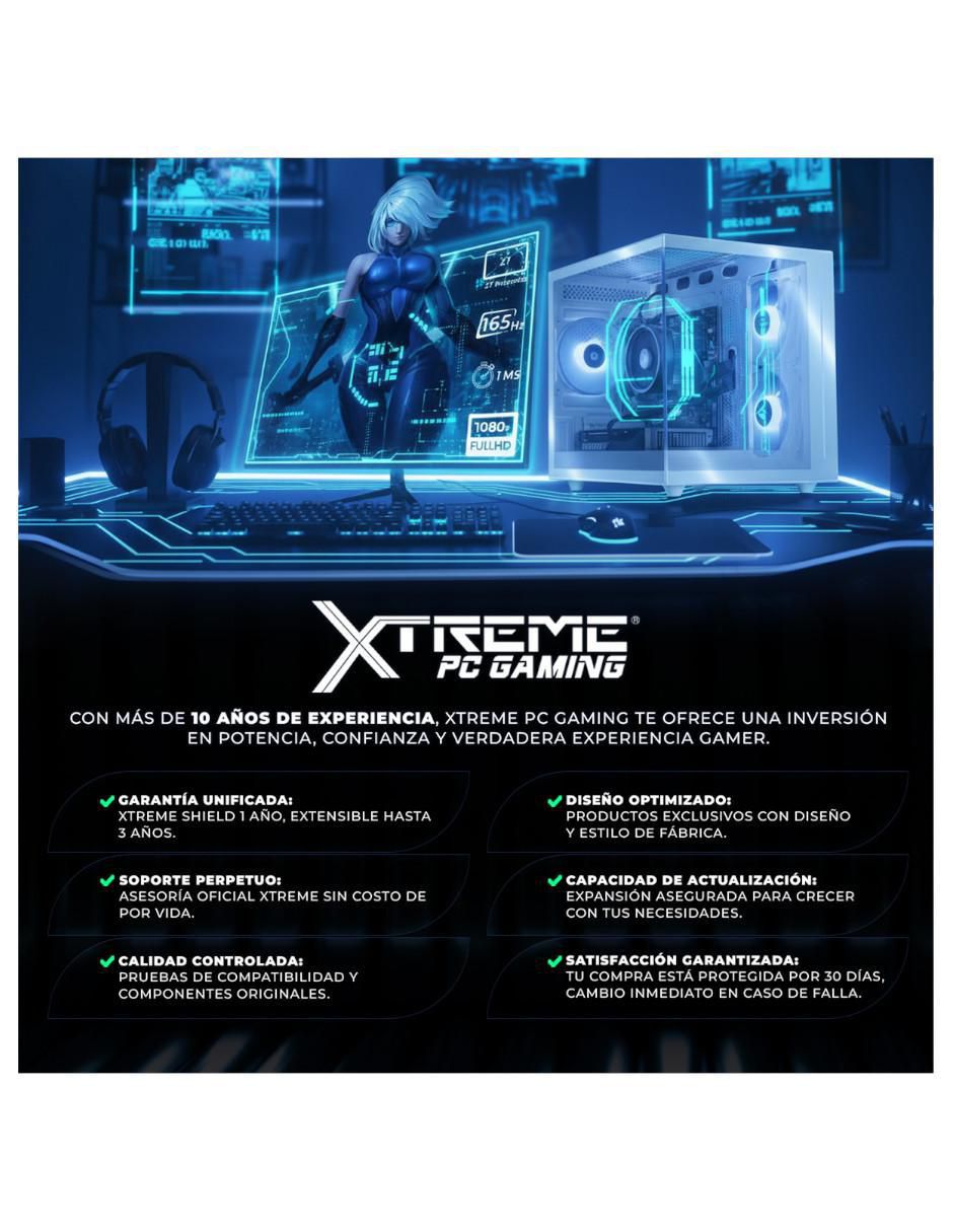 Computadora gamer XTPBAU964GB55090MA21B 27 pulgadas QHD Intel core ultra 9 285k NVIDIA GeForce RTX 5090 64 GB RAM 2 TB SSD 6