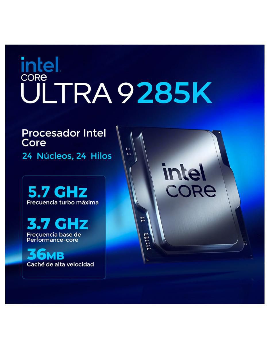 Computadora gamer XTPBAU964GB55090MA21B 27 pulgadas QHD Intel core ultra 9 285k NVIDIA GeForce RTX 5090 64 GB RAM 2 TB SSD 8