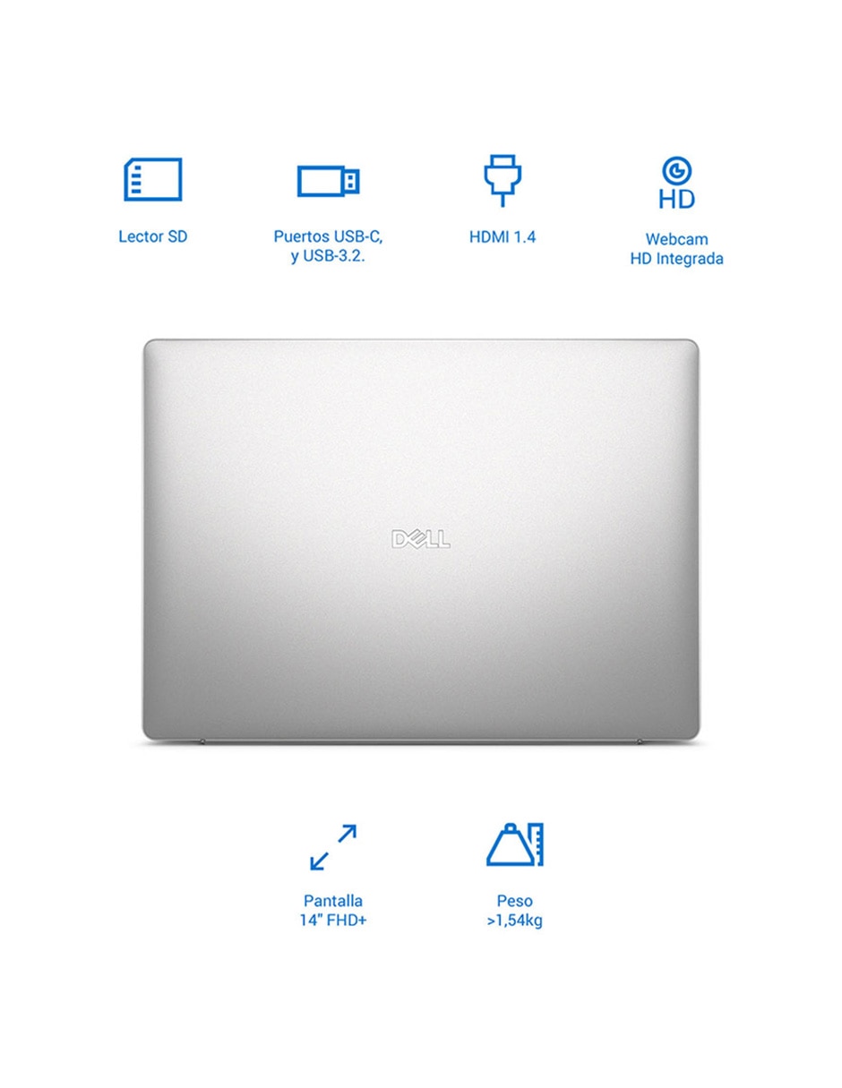 Laptop thin & light 14 DC14255 14 pulgadas Full HD+ AMD Ryzen 5 AMD Radeon 16 GB RAM 512 GB SSD 4