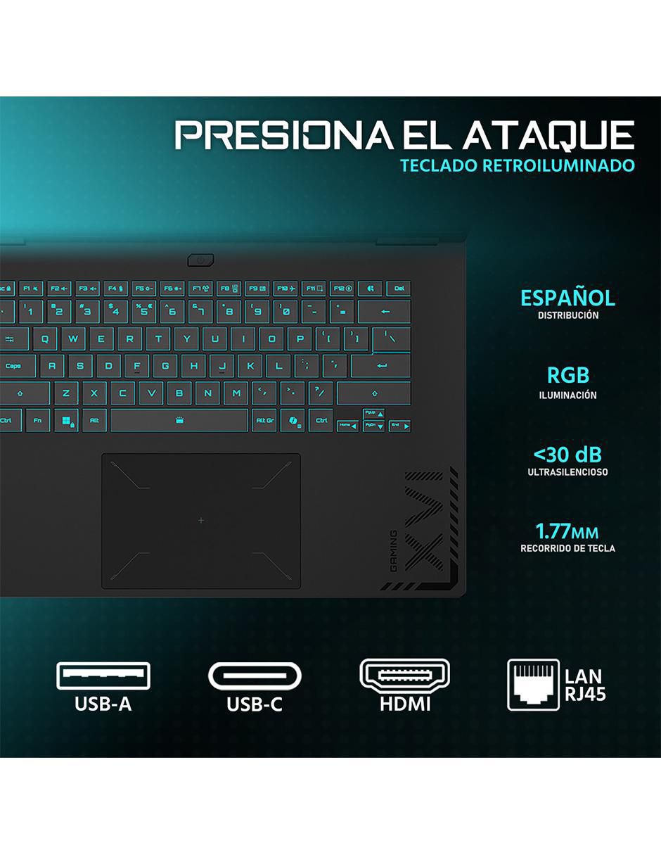 Laptop gamer Gaming A16 16 pulgadas WUXGA Intel Core i7 8 GB RAM 512 GB SSD 4