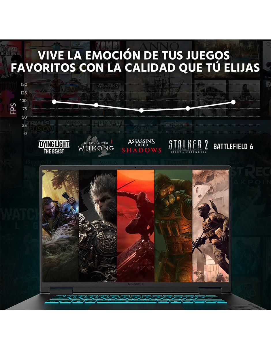 Laptop gamer Gaming A16 16 pulgadas WUXGA Intel Core i7 8 GB RAM 512 GB SSD 5