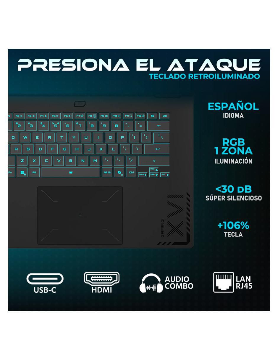 Laptop gamer Gaming A16 16 pulgadas WUXGA Intel Core i7 NVIDIA GeForce RTX 5060 16 GB RAM 1 TB SSD 8