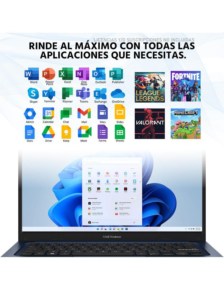 Laptop Vivobook 14 pulgadas Full HD Intel Core i5 Intel UHD 8 GB Ram 512 GB SSD 5