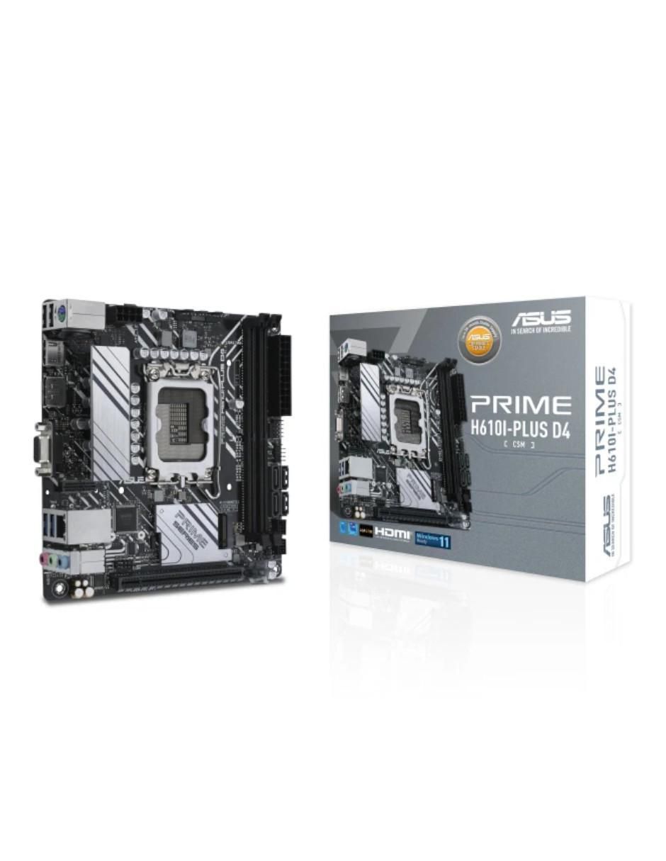 Tarjeta madre Prime H610I-Plus D4CSM compatible con procesador Intel