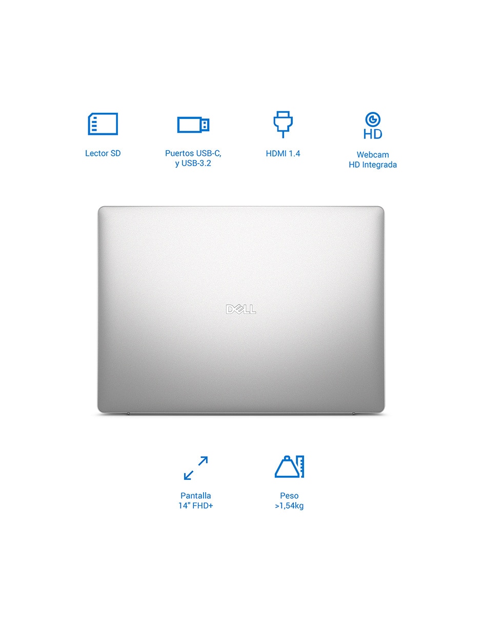 Laptop thin & light DC14255 14 pulgadas Full HD+ Amd Ryzen 7 Amd radeon 16 GB Ram 512 GB SSD 4